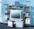 TV Schrank / Hifi-Fernseh Wohnwand silber