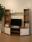 TV Schrank / Hifi-Fernseh / Wohnwand / Regal xl nussbaum weiß mdf glas