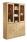 7121-1 - Vitrine / Buffetschrank mit Glas- oder Holztüren, in buche oder weiß Glastüren / buche mdf