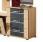 5077-6 - Schubblock / Garderobenschrank buche / anth. Querstreifen