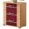 5077-6 - Schubblock / Garderobenschrank buche / rote Querstreifen