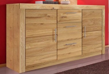 Anrichte Highboard Kommode Sideboard wildeiche teilmassiv, geölt 